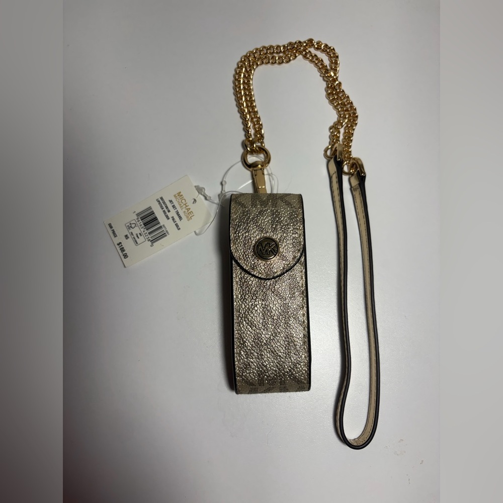 Michael Kors Pale Gold Lipstick/Mace Holder